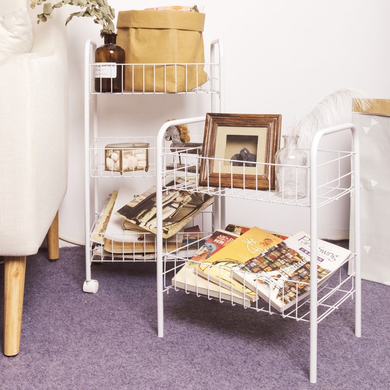 厨房置物架落地多l层移动带轮推车夹缝收纳架阳台厕所客厅卧室储