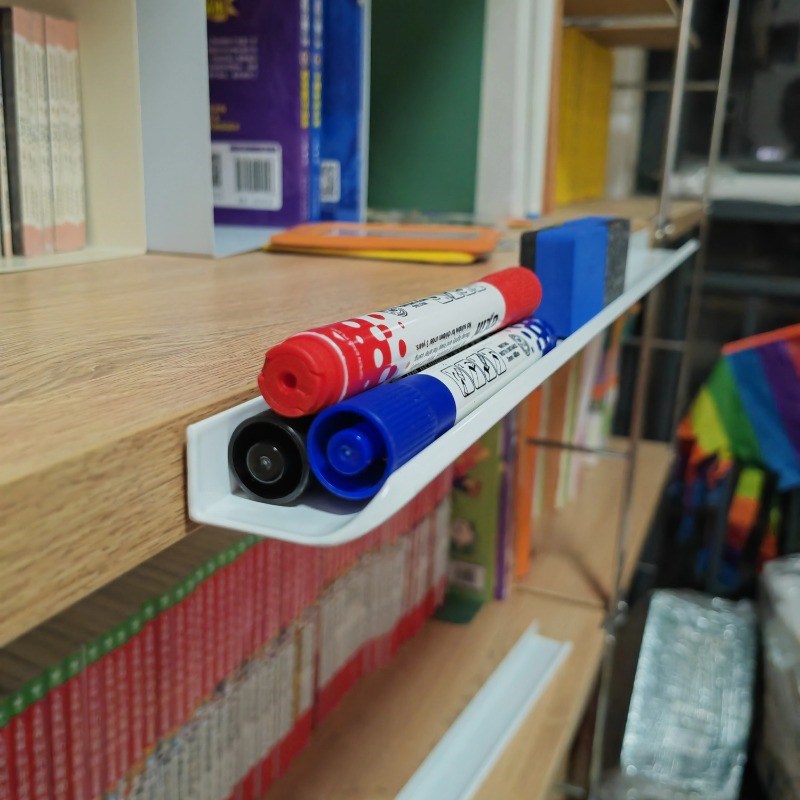 白色烤漆面铝合金笔托笔座磁性玻璃白板黑板笔托盘笔Y槽写字板绿