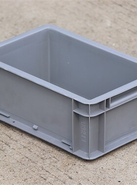 灰色周转箱长方形m塑料盒PP物流箱带盖箱子胶框收纳盒子塑料