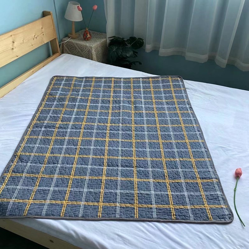 男士双面纯棉隔脏垫防油防汗床单保E护垫夹棉床盖经期垫透气可机