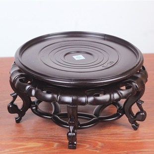 花盆花瓶底座鱼缸奇石根雕茶壶仿古底托H防水塑料托盘花托花架花