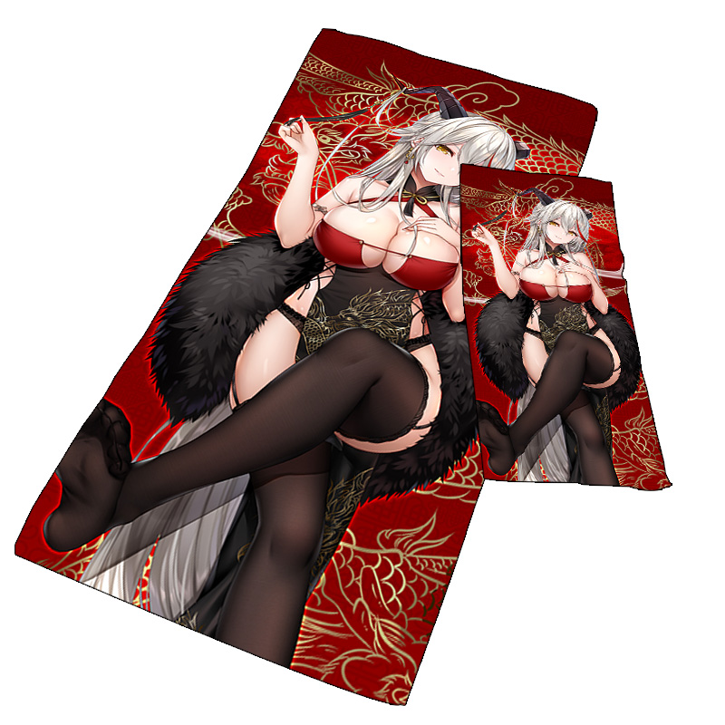 尚萌碧蓝航线埃吉尔动漫周边宅男洗澡浴巾洗脸毛巾可来图定制