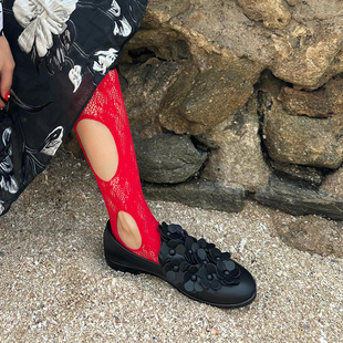 小众风tokyo bopper平底牛皮小皮鞋日系平底单鞋银色花朵乐福鞋女