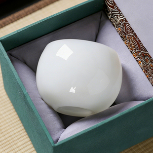 璞玉冰种羊脂玉瓷茶杯主人杯个人专用大容量大号女生单杯陶瓷泡茶