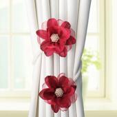 饰窗帘捆绑带装 法式 轻奢花朵装 纱帘扎束带绑绳收拢夹窗帘扣