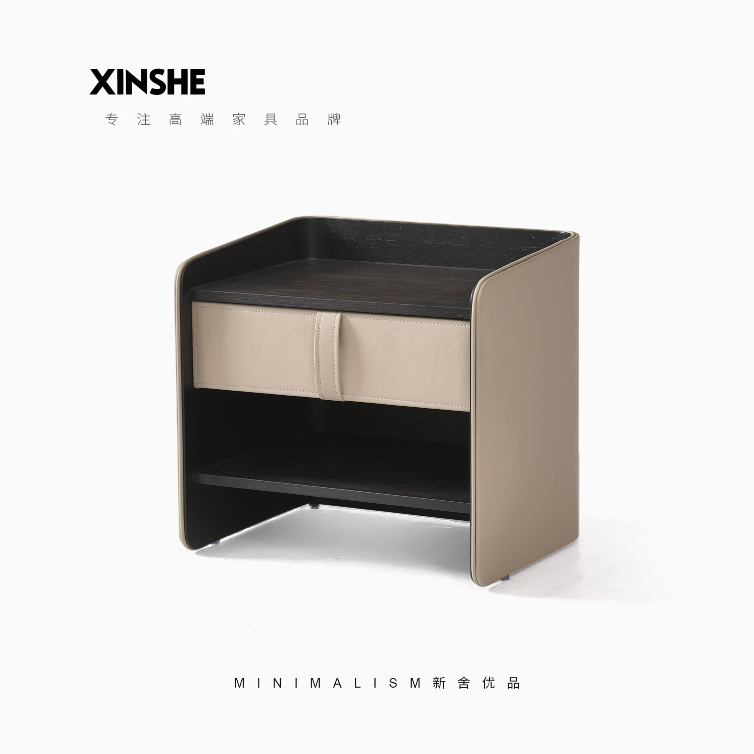 意式极简床头柜轻奢高级感设计师