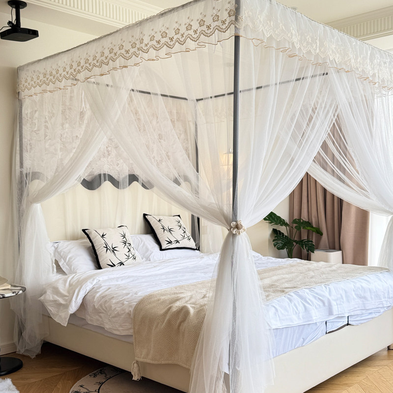 可定制2025新款A类蚊帐加密家用卧室宫廷支架落地床幔公主风单人