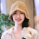钟楚曦同款 草帽女夏季 日系草编水桶盆帽出游短檐编织遮阳防晒帽凉