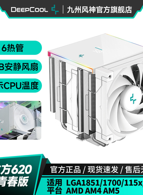 九州风神AK620SE冰立方620青春版CPU散热器台式主机散热风扇数显