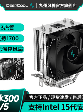 九州风神玄冰300V5 冰凌mini风冷cpu散热器静音台式电脑散热风扇