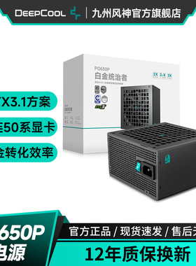 九州风神白金PQ650/750/850/1000P电源认证pcie5.1适配5080系显卡
