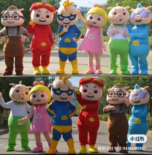 出租卡通人偶服装菲菲公主小呆呆波比超人强人穿玩偶演出服