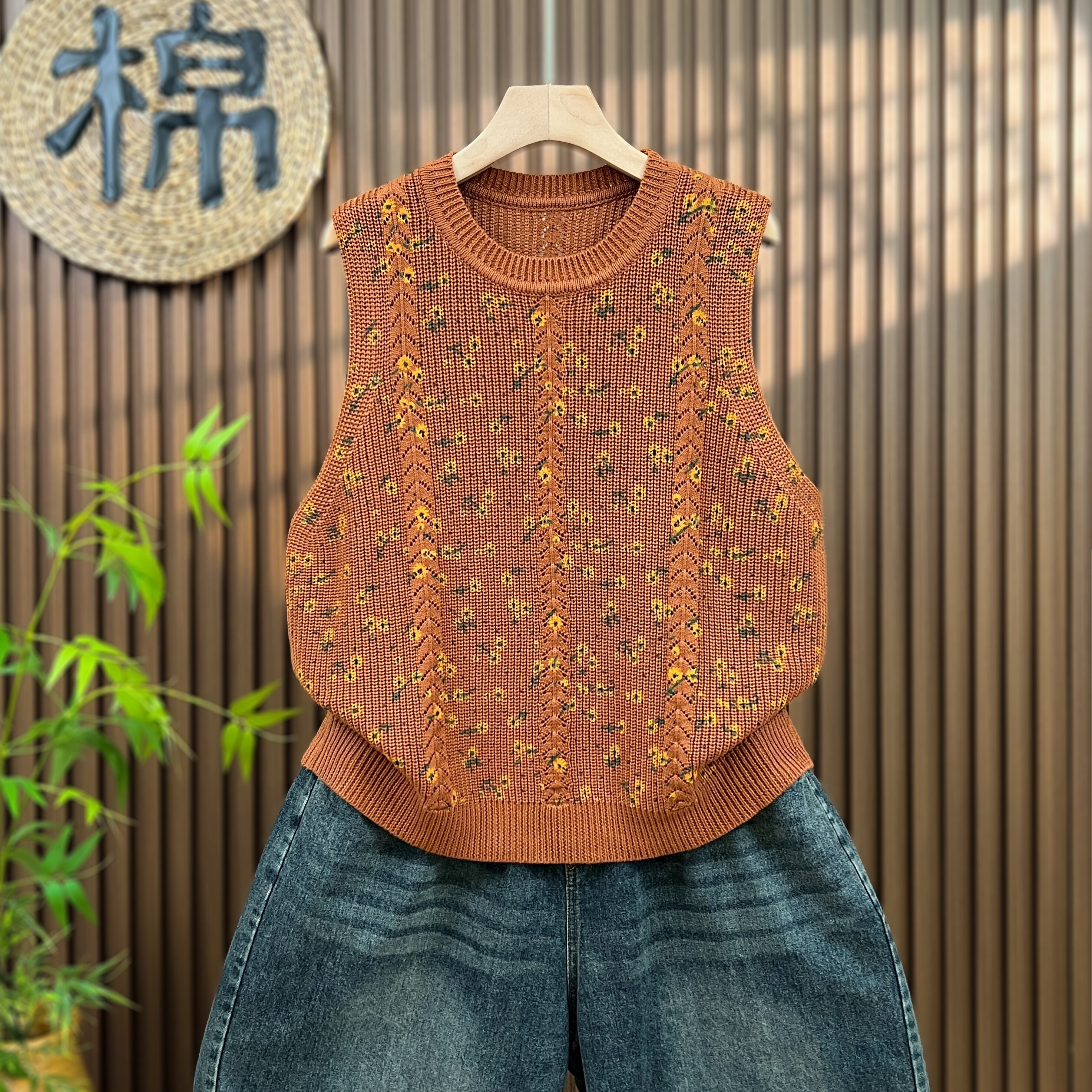 大码胖mm爆款春秋针织马甲女