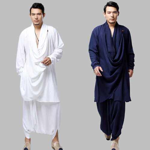 禅修中国风男套装僧袍汉服居士装