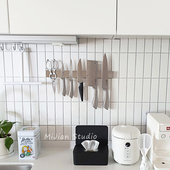 米间食堂 免打孔磁吸刀架磁性吸铁石壁挂厨房磁力磁铁刀具收纳架