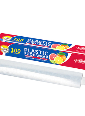 【sodolike正品100米】一次性食品级划滑刀保鲜膜家用自带切割器