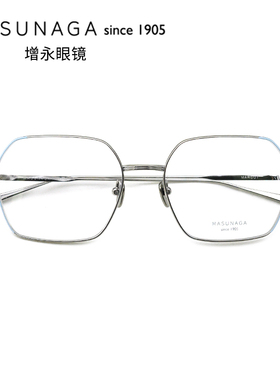 日本增永眼镜架masunaga钛材多边形全框复古男女近视眼镜框MARGOT