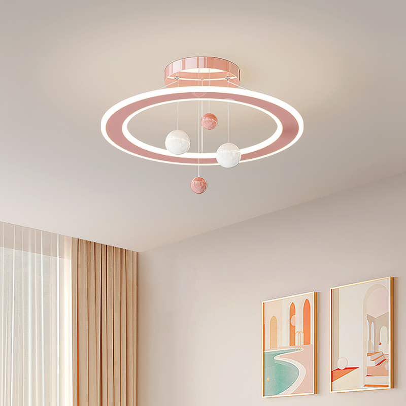 现代简约儿童房吊灯女孩卧室