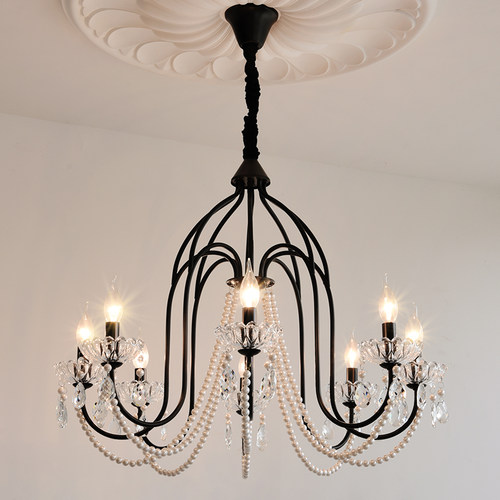 高级感法式餐厅水晶吊灯