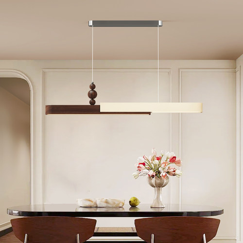 法式奶油风餐厅吊灯中古饭桌吧台