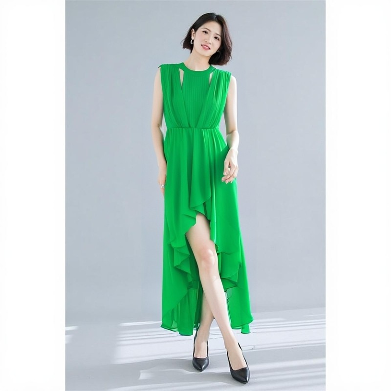 无袖礼服沙滩连衣裙拖地长裙图片