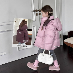 女童羽绒服2025冬季新款童装儿童三防90绒加厚保暖双面连帽外套