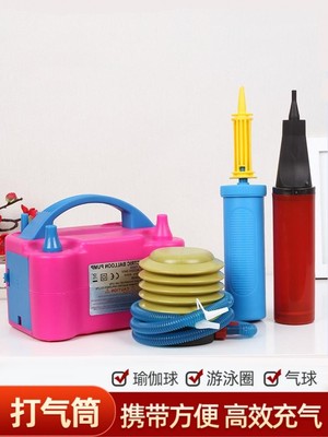 双孔手推脚踏便携式电动打气筒