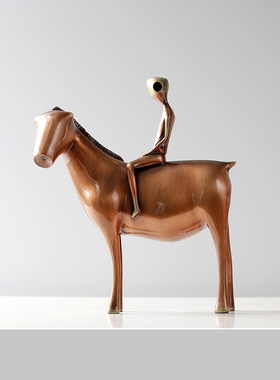 客厅无障碍豪华高端电视柜酒柜饰品现代家居样板房办公室黄铜抽象