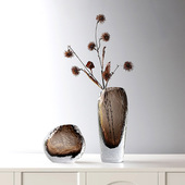 现代琉璃玻璃花瓶轻奢高级感餐桌插花花器客厅意式 水晶装 饰品摆件