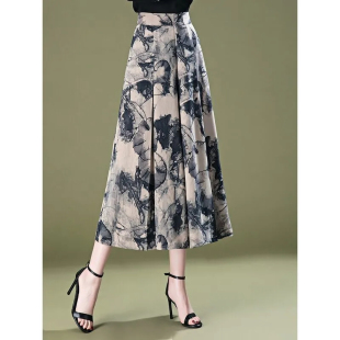 阔腿高腰宽松中年妈妈雪纺小个子冰丝九分裤 薄款 子 女夏季 裙裤