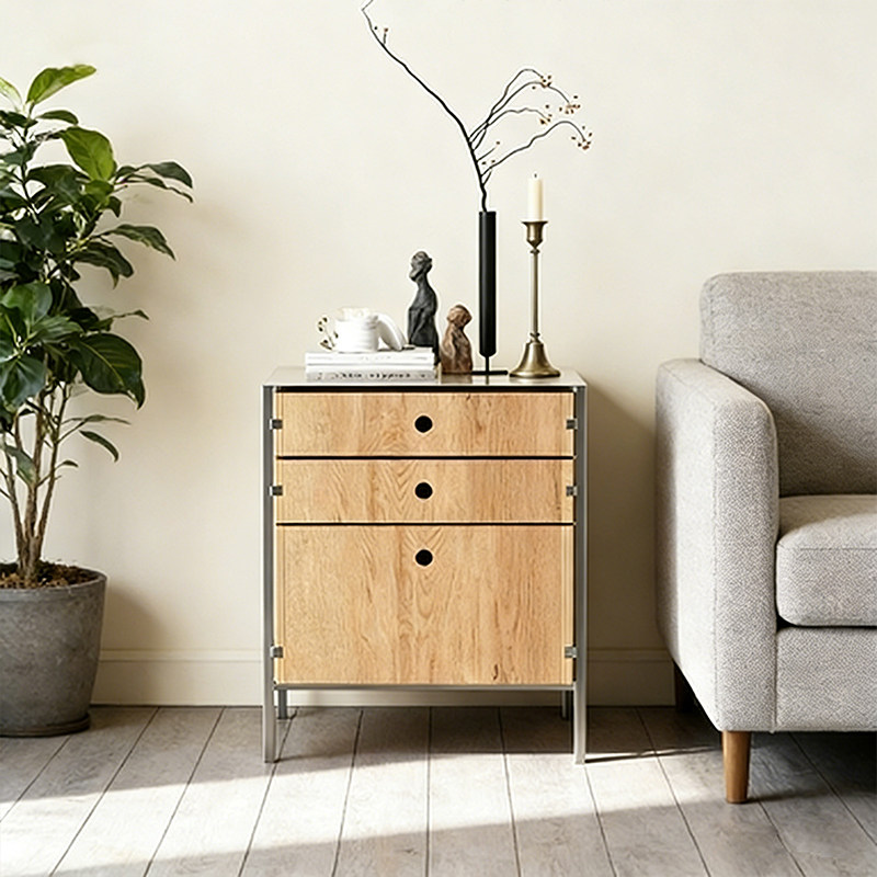 小户型卧室床头柜不锈钢收纳储物柜现代餐边柜沙发边柜海洋板桦木,住宅家具,斗柜,淘宝优惠券,粉丝福利购,淘宝优惠卷