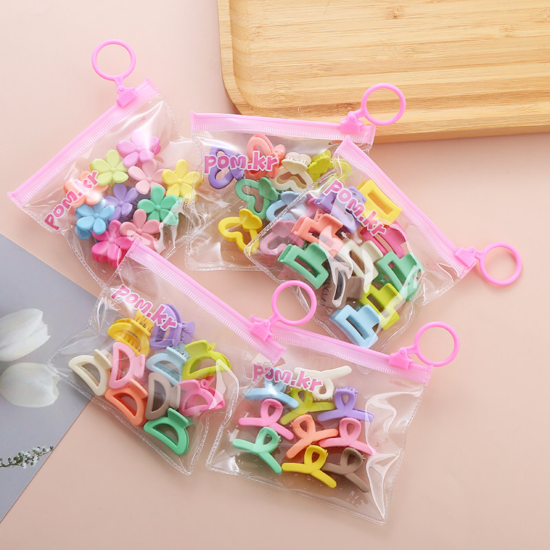 网红儿童头饰彩色烤漆抓夹小号发夹少女心可爱简约ins风韩国饰品