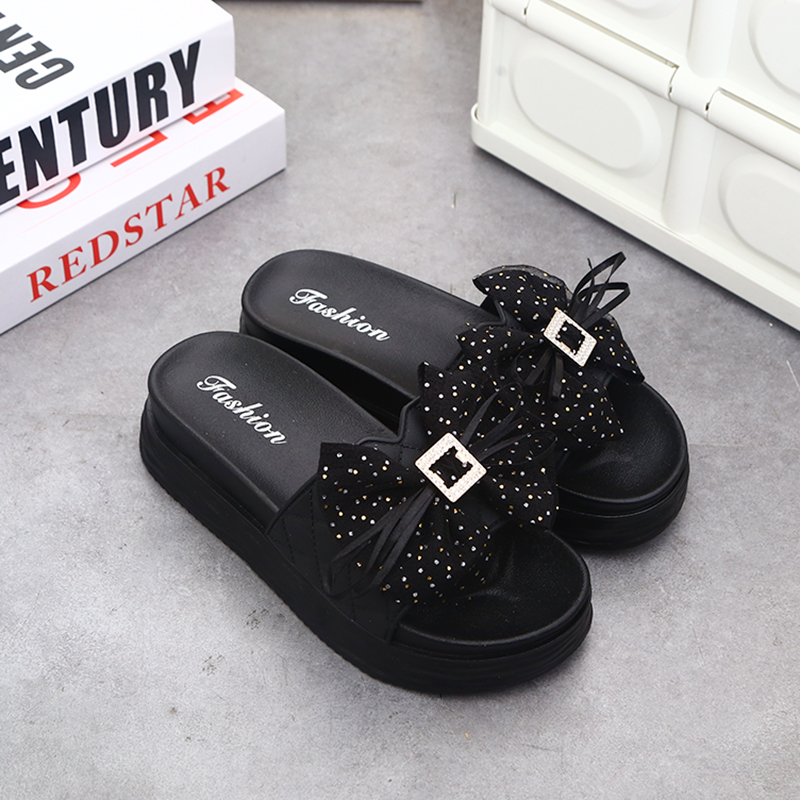 网红仙女风厚底拖鞋女夏外穿2025新款时尚超火平底一字凉拖ins潮