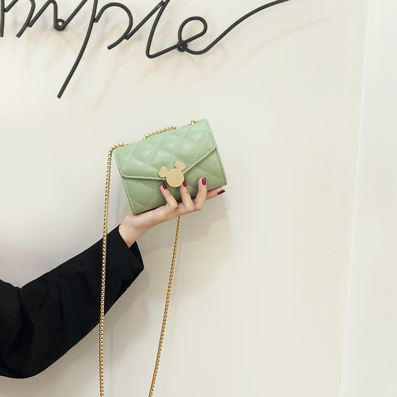 时尚百搭链条单肩斜挎小方包