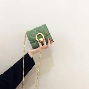 斜挎小方包 爆款 正品 小包包女包高级质感小香风菱格链条包2022夏季