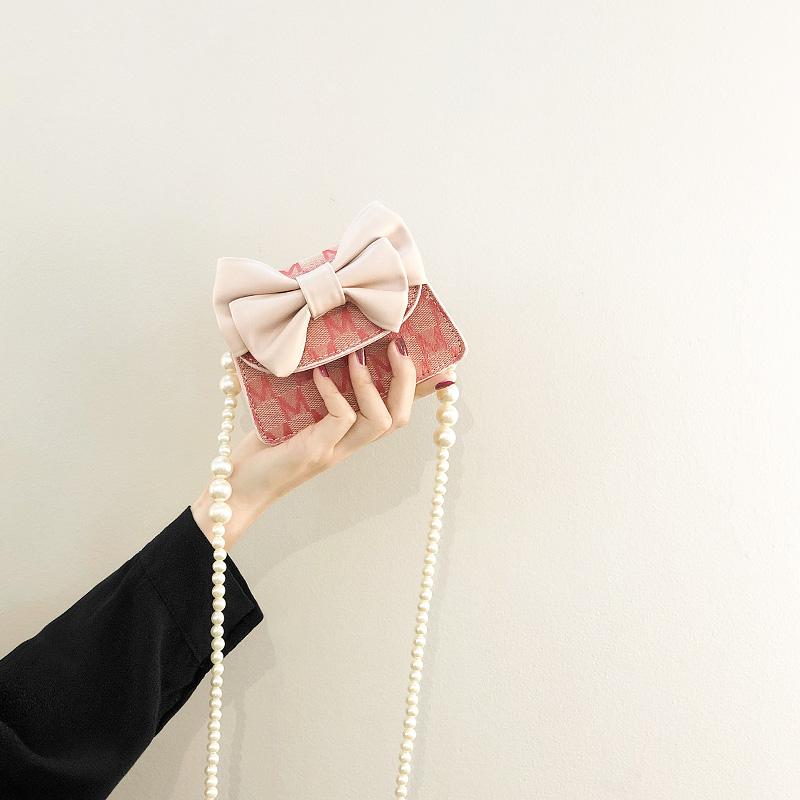 新款潮时尚蝴蝶结链条斜挎口红包