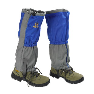 冬季雪套户外徒步登山装备女防水脚套护腿套男士雪地防雪鞋套沙漠