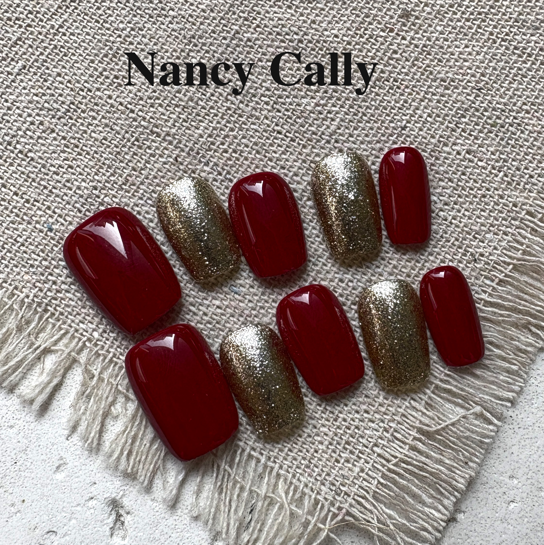 【跳色20】拼色撞色纯色穿戴甲显白通勤简约短甲定制