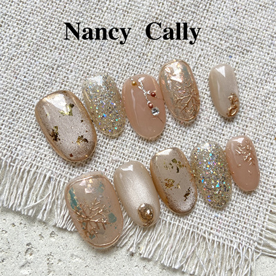 【初樱之约】晕染小众设计INS风手工穿戴甲圣诞雪花纯手工制作