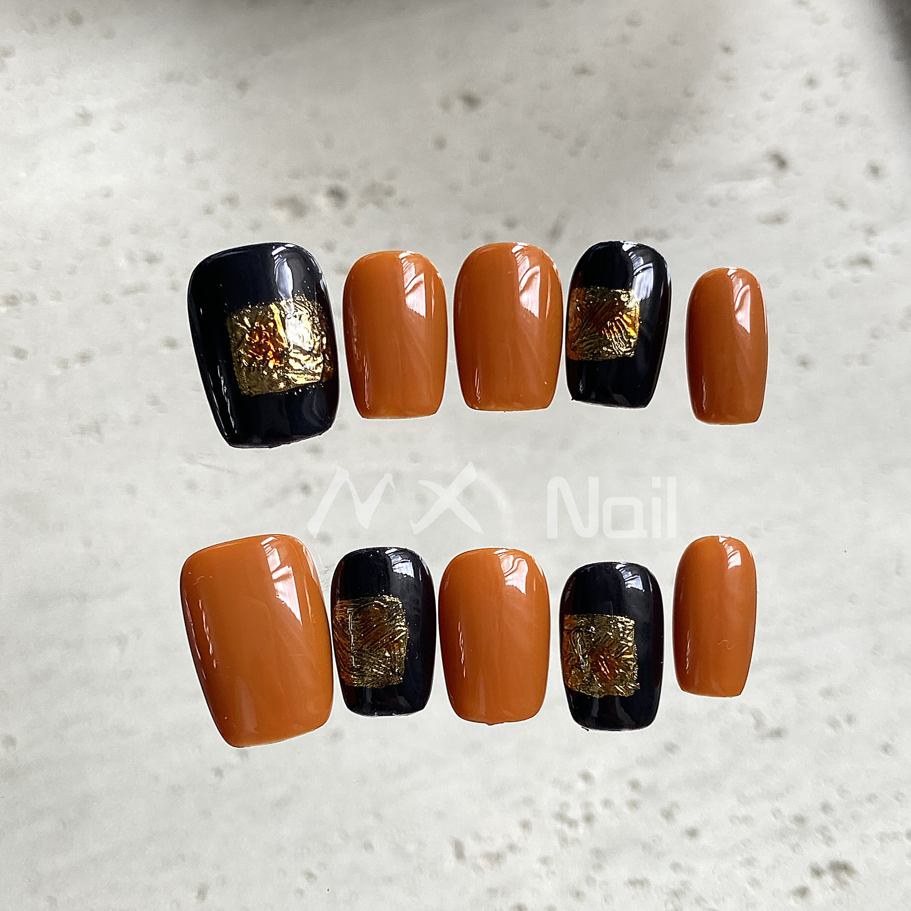 【丝路】小众设计INS风手工穿戴甲纯手工涩味晕染穿戴甲蕾丝