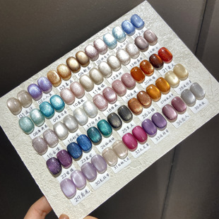 【1-35号】秋冬玻璃珠追光侧光美甲手工定制穿戴新款猫眼美甲