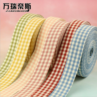 蛋糕装饰丝带DIY饰品蝴蝶结森系小格子丝带压布条