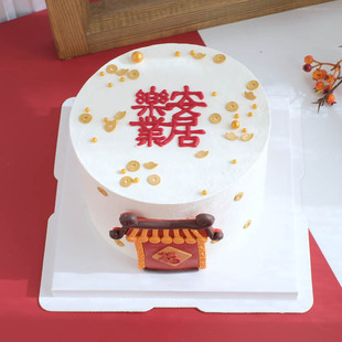 昊宣妈牛年财牛福牛摇头牛公仔摆件2021烘焙新年蛋糕装饰摆件创意