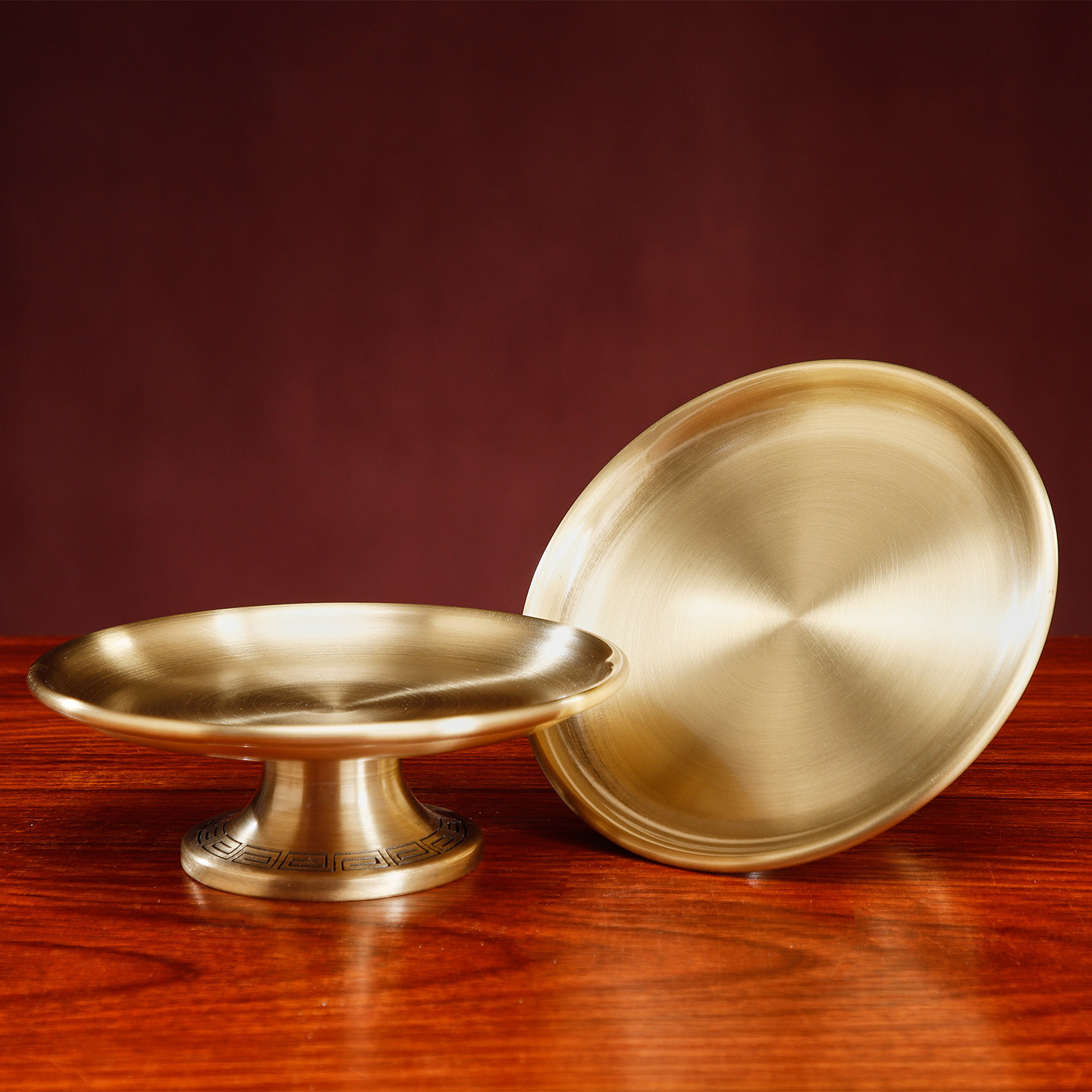 纯铜供佛果盘家用上佛前供奉水果盘贡品盘子财神爷高脚供果盘供碟,家居饰品,果盘/果篓,淘宝优惠券,粉丝福利购,淘宝优惠卷