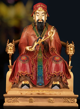 铜铸石影范蠡财神爷神像家用供奉