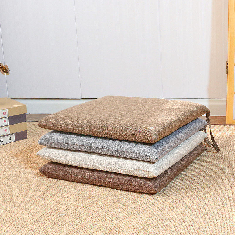 坐垫椅垫方形可拆洗亚麻加厚榻榻米家用办公室学生餐桌椅子软垫子,居家布艺,椅垫,淘宝优惠券,粉丝福利购,淘宝优惠卷