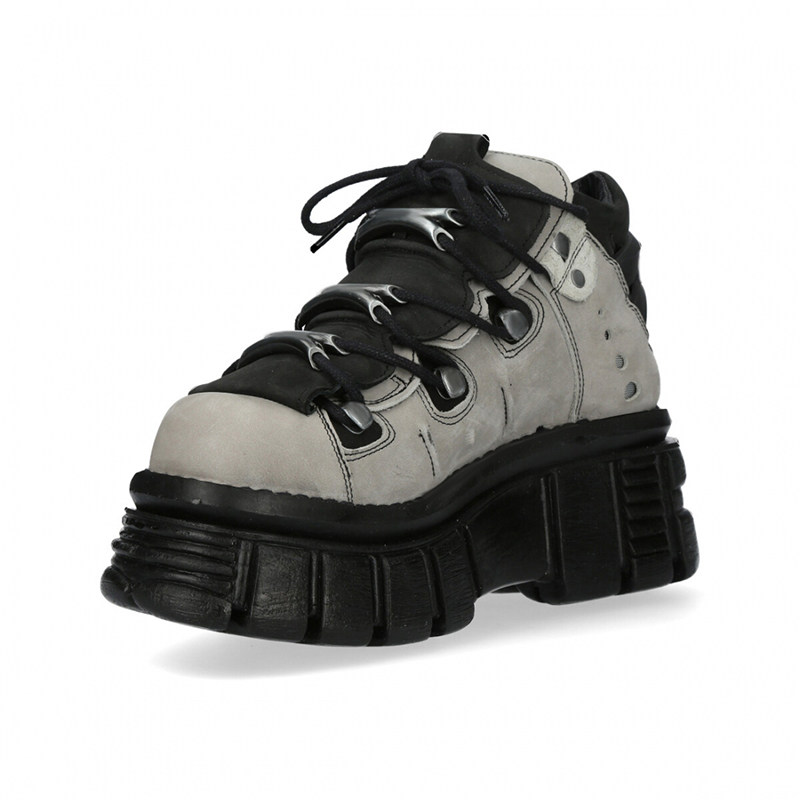 Yao Chen Yang Ying's Same Rock Shoes Spanish Trbottomy Brand Retro Punk Small Leather Shoes Women's Metal Thick-Soled Street Shoes