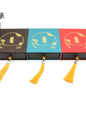 古法流苏黄金传承收纳盒 抽拉翡翠玉镯文玩包装盒手镯送人礼品盒