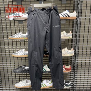 阿迪达斯男2025年秋季新款户外拒水梭织舒适运动休闲长裤JV6155