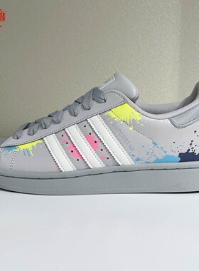adidas阿迪达斯三叶草男女2026秋季贝壳头涂鸦时尚休闲板鞋LA3774
